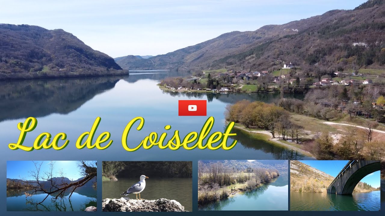 Lac de Coiselet dans son écrin de verdure. Jura, situé entre Condes et Chancia.