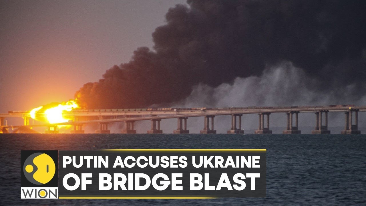 Crimea Bridge Attack: Moscow blames Kyiv for blast, Putin calls it an 'act of terrorism' | WION News