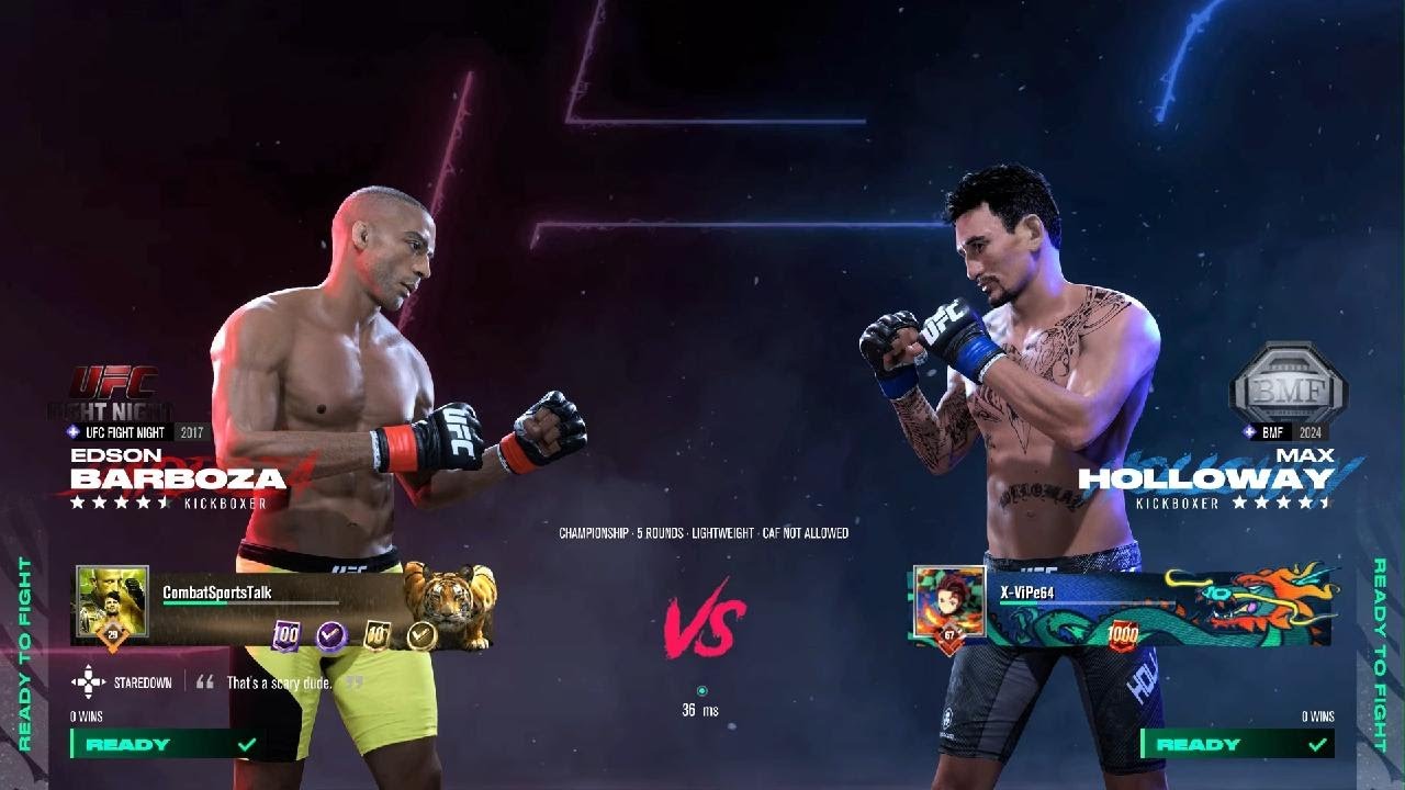 UFC 5 Edson Barboza vs Max Holloway