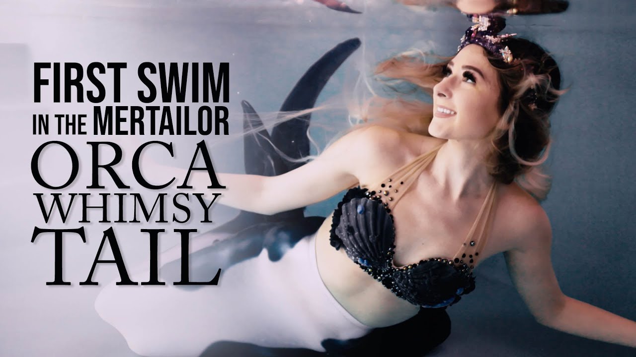First Swim in the Mertailor Orca Whimsy Fantasea Tail!