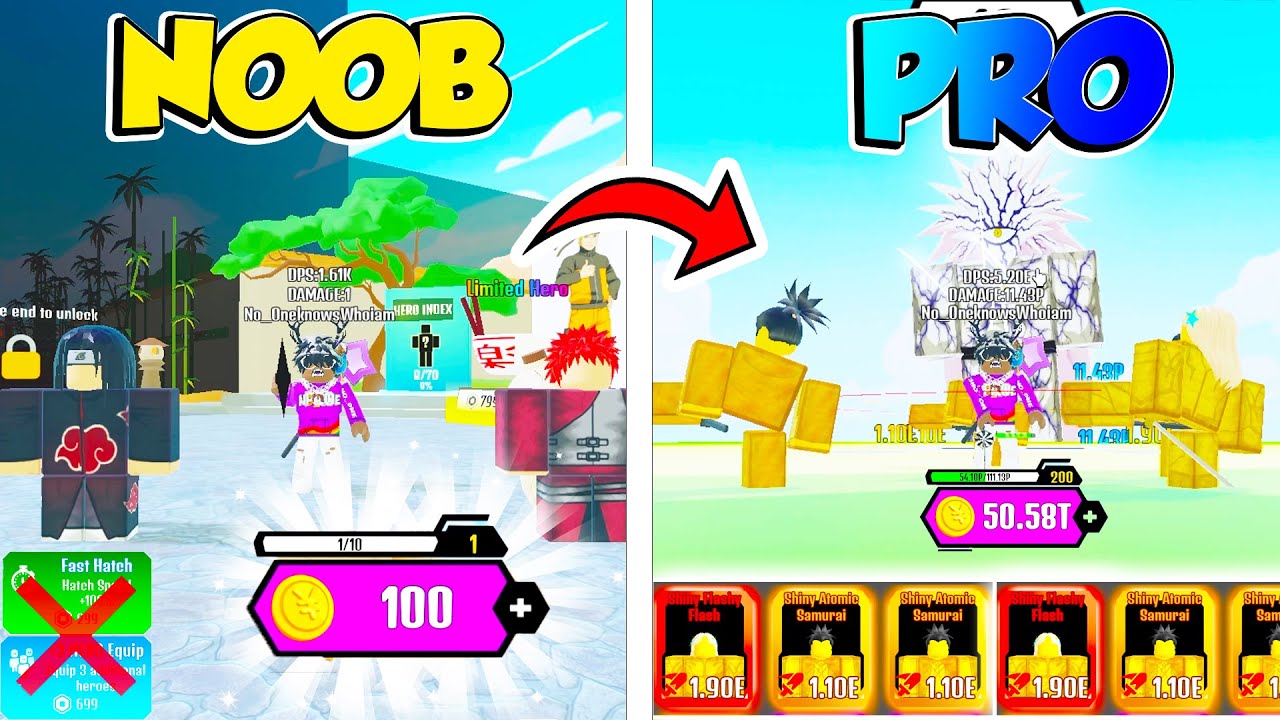 NOOB Beat Anime Clicker Fight [🥊Punch UPD] With *NO GAMEPASS* Got OVER 5.2E DPS | NOOB to PRO Roblox