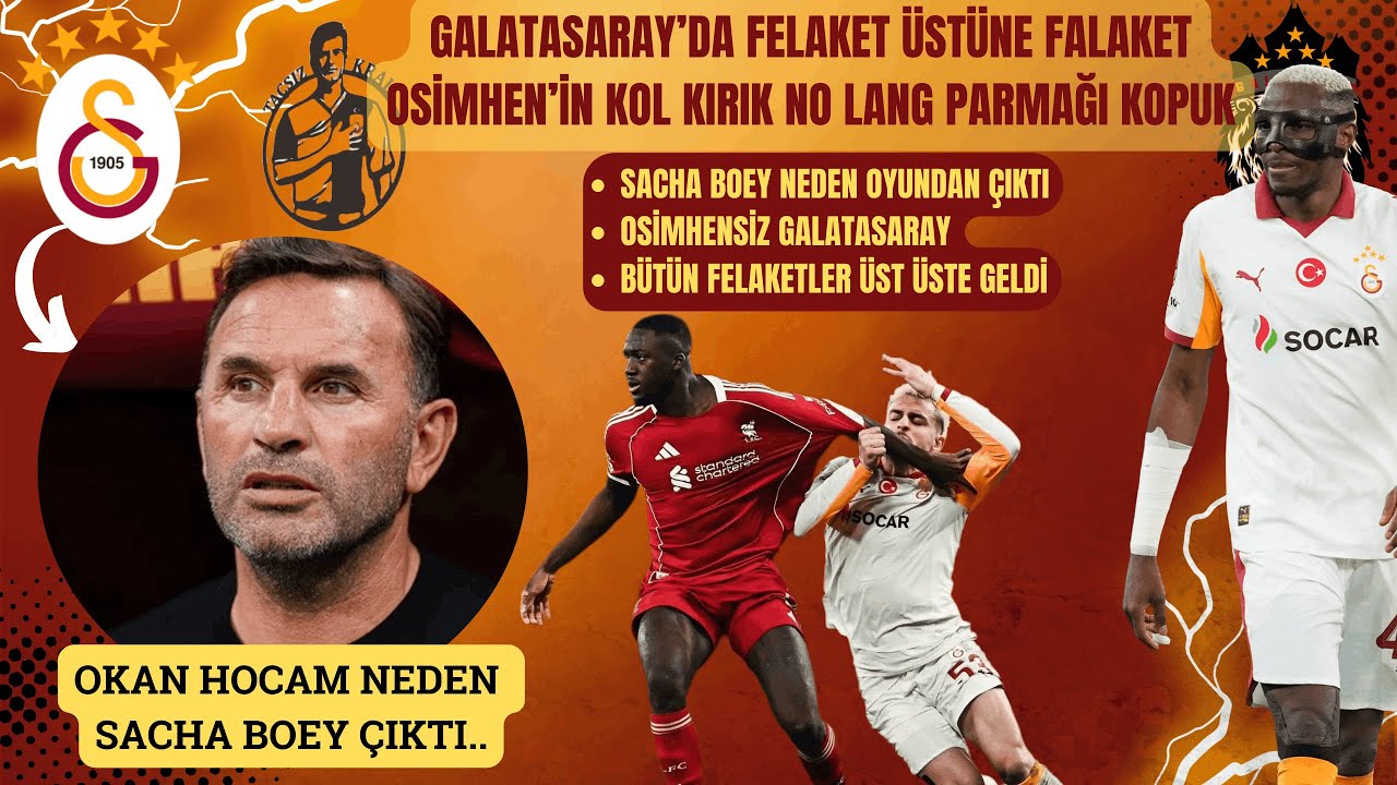 Galatasaray'da Felaket Üstüne Felaket | Osimhen'in Kolu Kırıldı | Noa Lang'ın Parmağı Koptu | Hakem