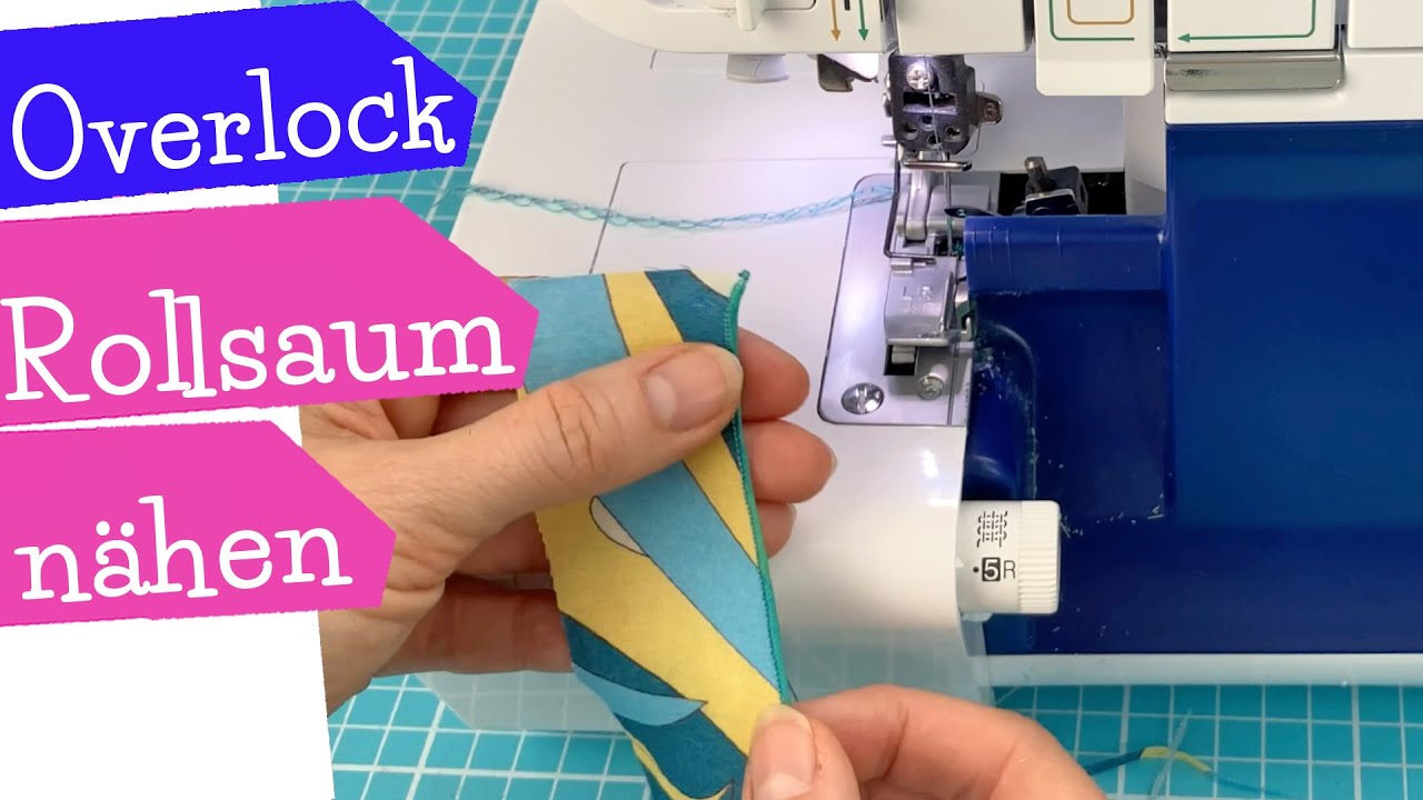 Rollsaum mit der Overlock nähen | Umbau zum Rollsaum verschiedene Modelle | Nähanleitung | mommymade