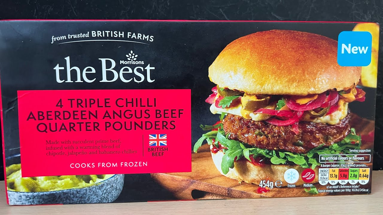 Morrisons Triple Chilli Quarter Pounders Review , Morrisons Burger Review