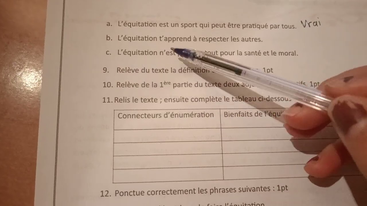 فرض لسنة الاولى متوسطة ( الرياضة). Devoir 