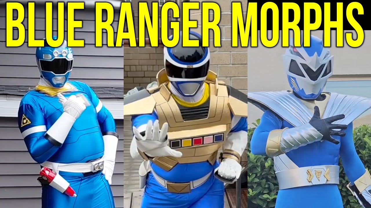 Power Rangers Blue Ranger Fan Morphs