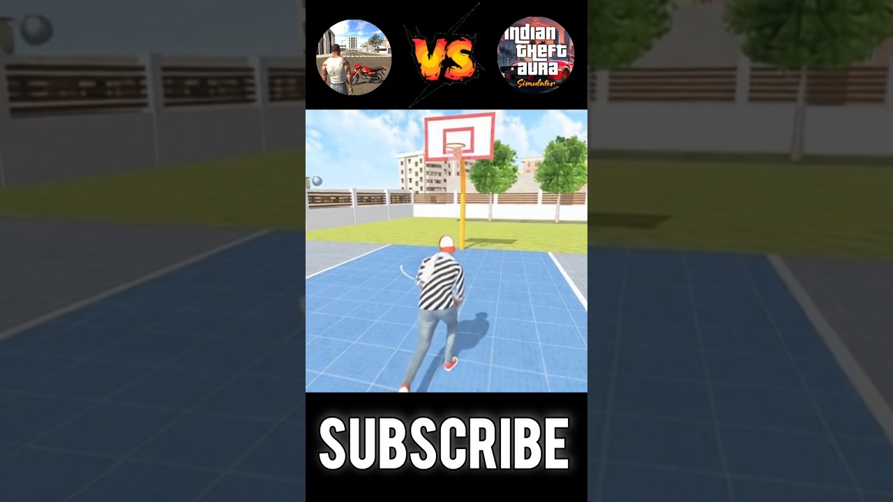 basketball 🏀 play challenge in Indian bike driving 3D vs ITAS 💥 