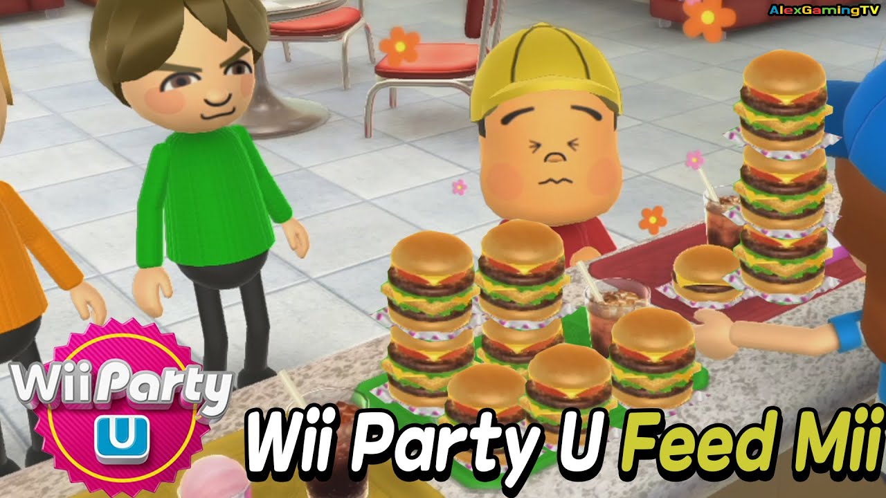 Wii Party U - Feed Mii 🎵 (Play movies 82) Daisy vs Russell vs Chris vs Matt🎵 AlexGamingTV