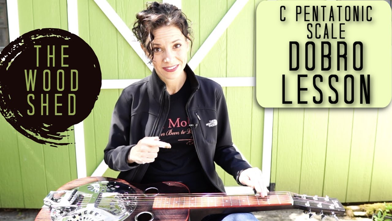C Pentatonic Scale Easy DOBRO LESSON Open G Tuning