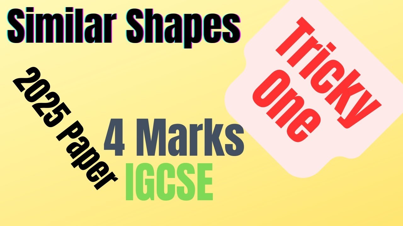 Edexcel IGCSE Maths A May 2025 Paper 1HR | Q26 Similar Shapes (Area & Volume) | 4MA1/1HR