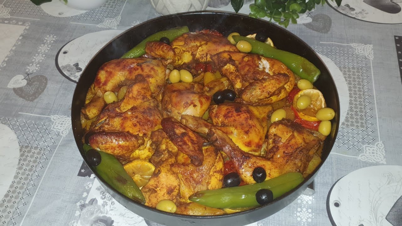 mosli poulet tunisien - مصلي بالدجاج تونسي في الفرن بنة على بنة