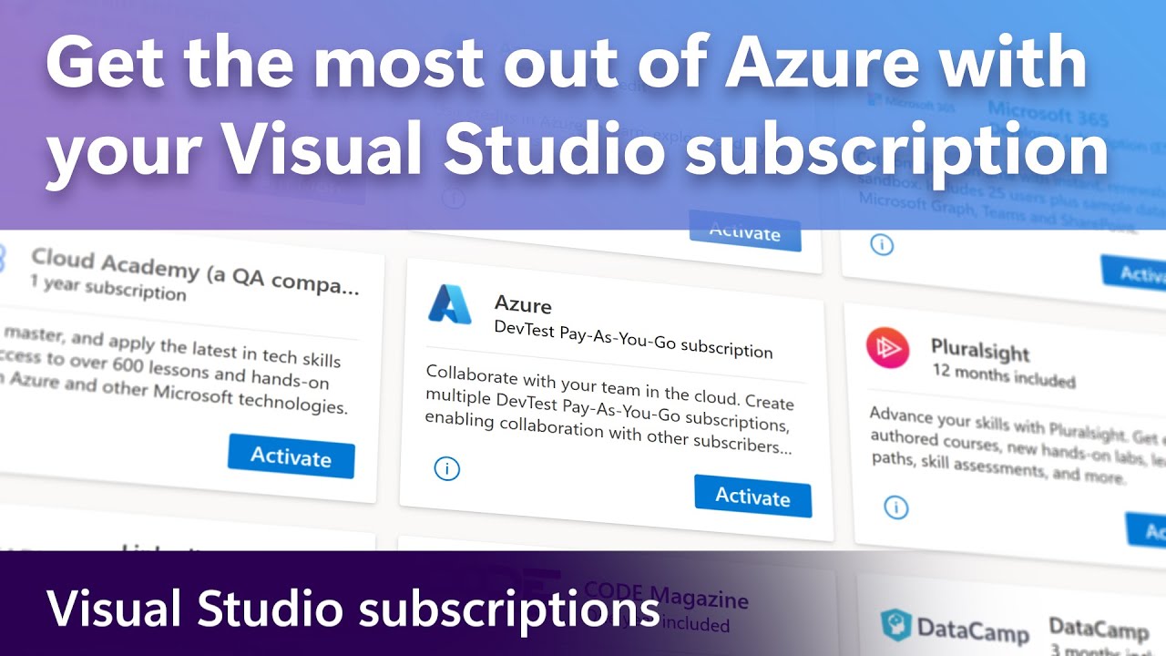 Get the most of Azure with your Visual Studio subscription