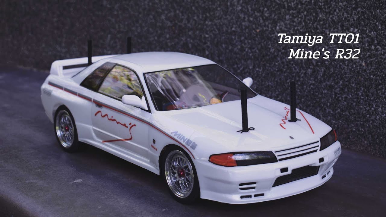TAMIYA TT01 - NISSAN SKYLINE GTR R32 MINE'S: Body build