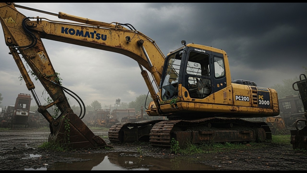 Abandoned Komatsu PC2000 Excavator Restored to Life | From Scrap Yard to Giant Machine