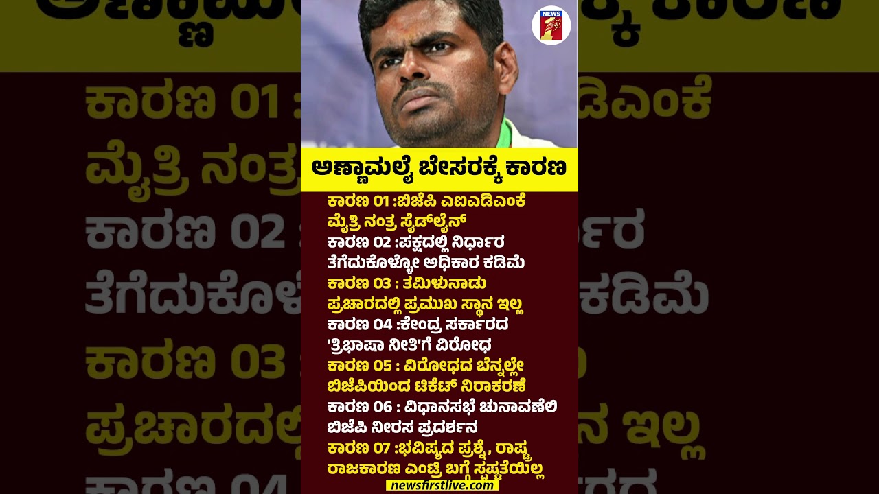 K Annamalai  ಬೇಸರಕ್ಕೆ ಕಾರಣ #KAnnamalai #NitinNabin #Resign #TamilnaduBJPPresident #NewDelhi