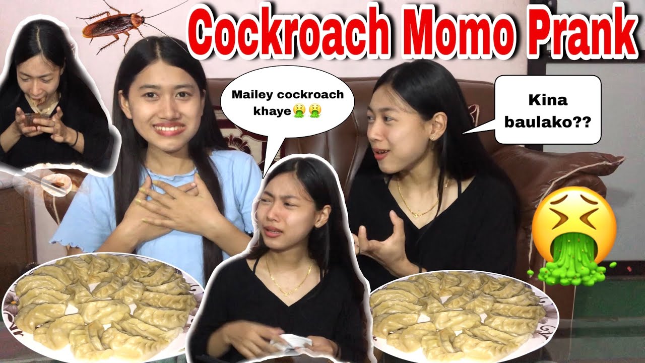PRANK ON MY SISTER😂😂||EATING COCKROACH MOMO//DUMPLINGS 🤮🤮|| **She nearly Cried😭|| Its me Aarati