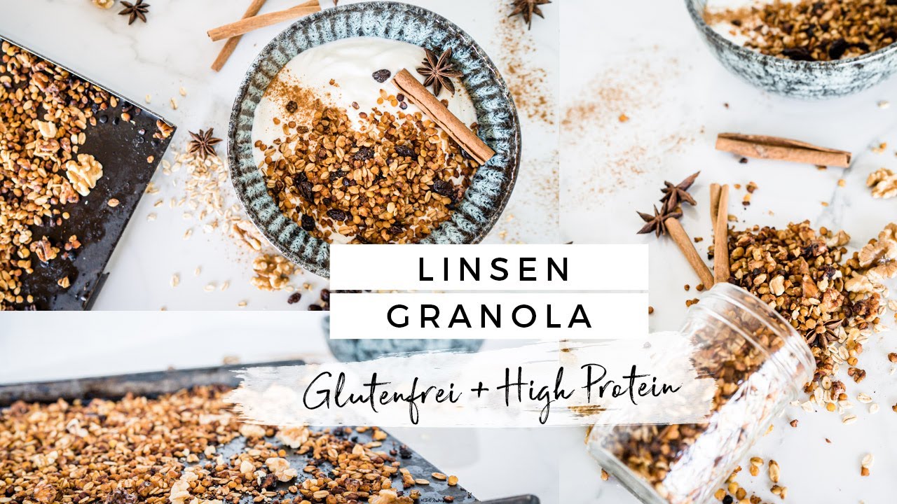 Glutenfreies HIGH PROTEIN Granola mit Linsen