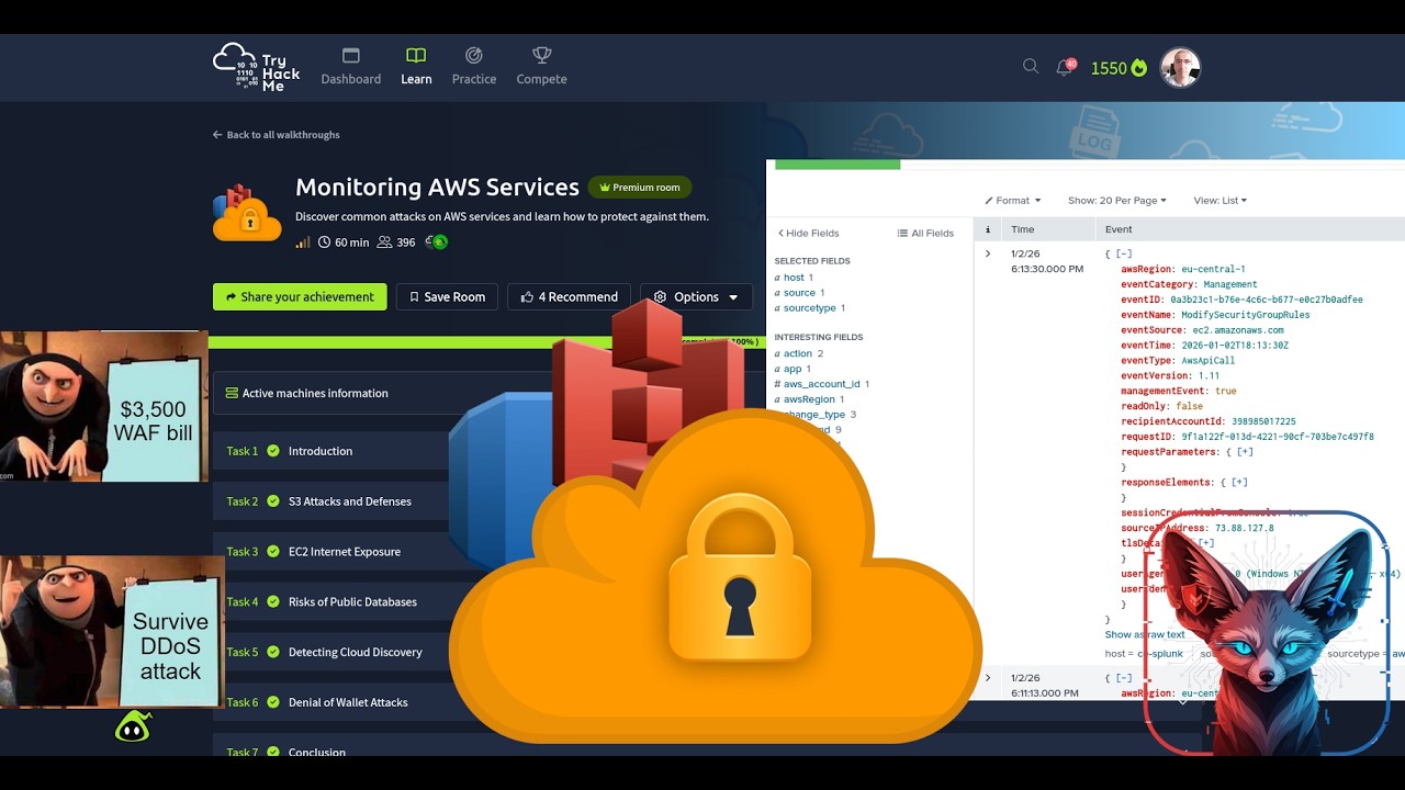 TryHackMe Monitoring AWS Services  | Full Walkthrough 2026