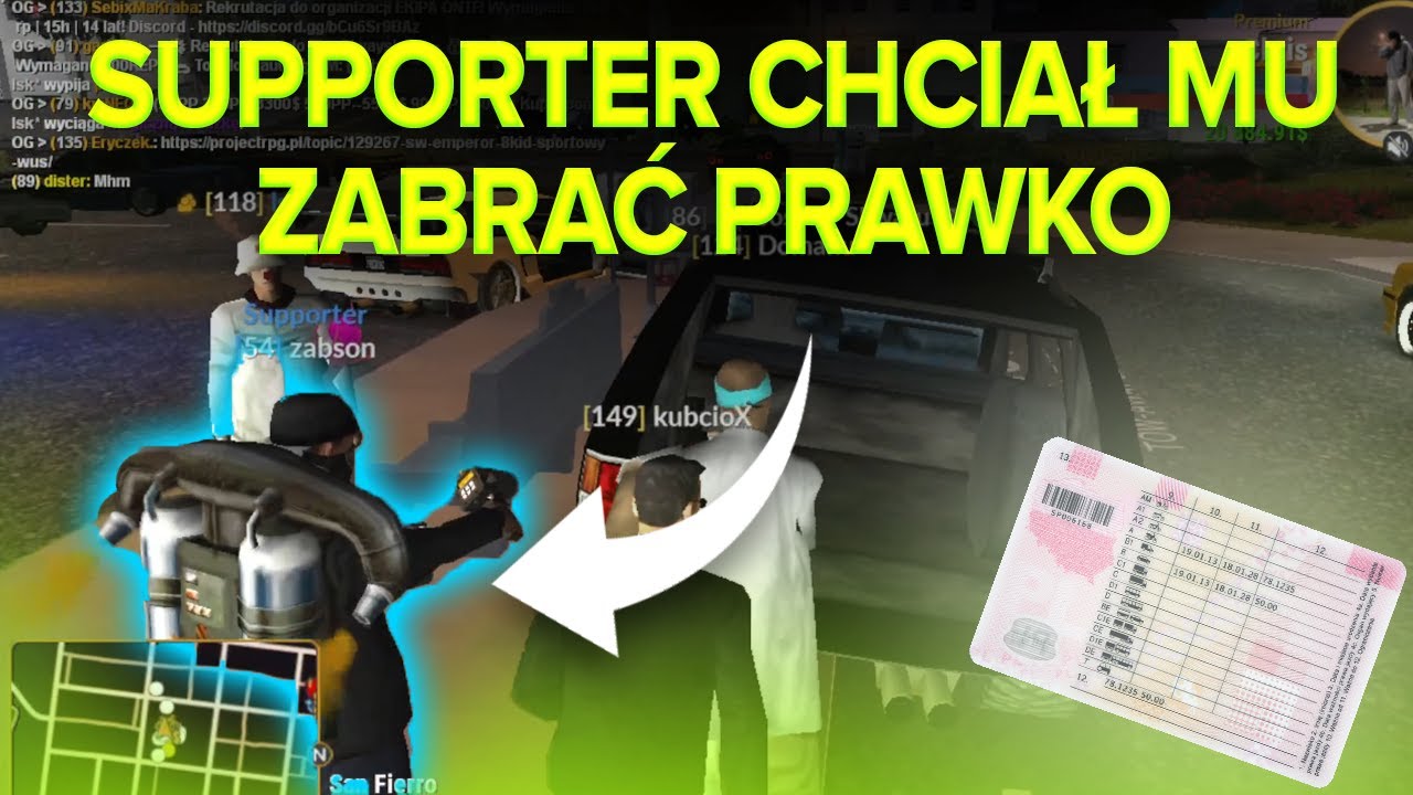 | PROJECTRPG | SUPPORTER CHCIAŁ MU ZABRAĆ PRAWKO ** SPRAWDZAM Z LISKIEM CO SIE DZIEJE NA REJONIE **