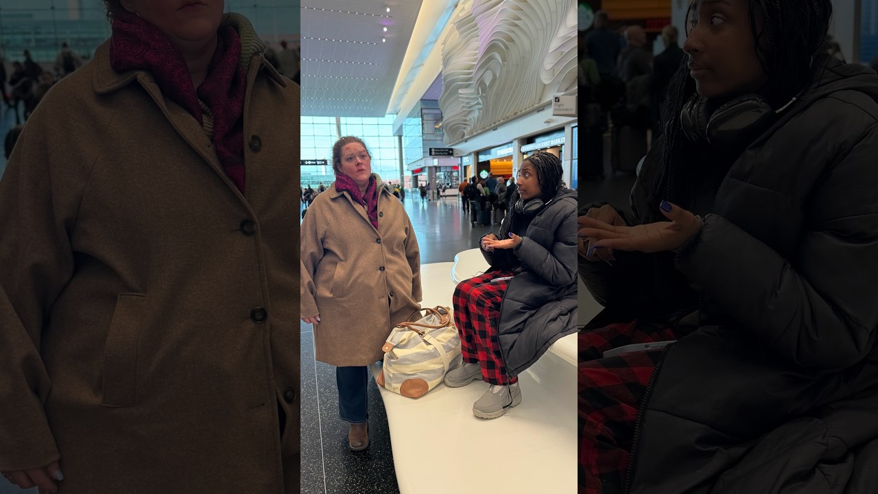 Bethany walks through the airport with a messed up face & Brooke says it’s her fault