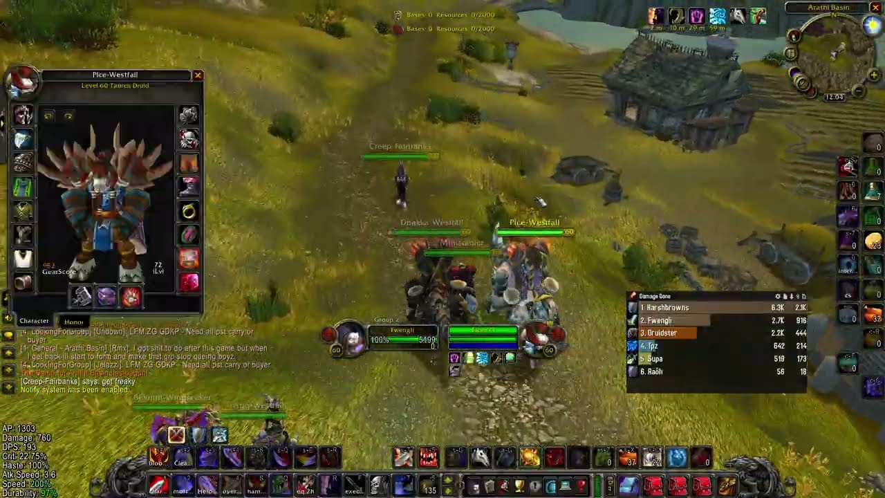 WoW Classic arms warrior pvp Arathi Basin pug vs pug 25
