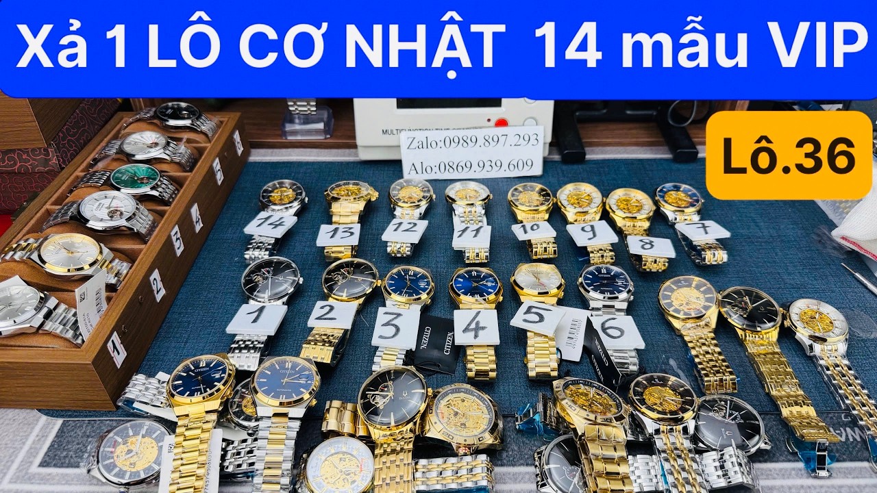 Lô 36 khui 1 lô hàng đồng hồ cơ mẫu mới 2026 CITIZEN MIYOTA JAPAN 14 mẫu đẹp