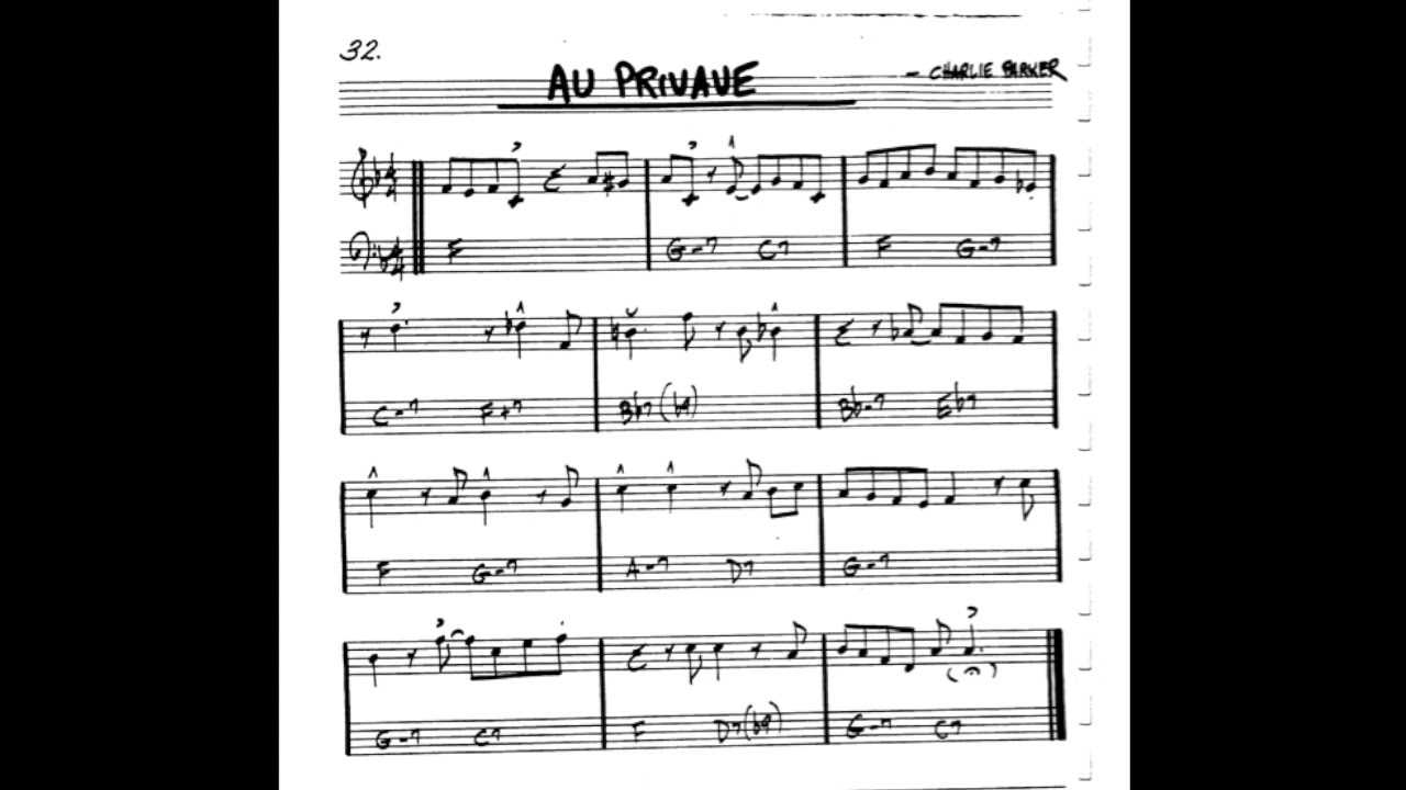 Playalong & Melody - Au Privave (Charlie Parker)