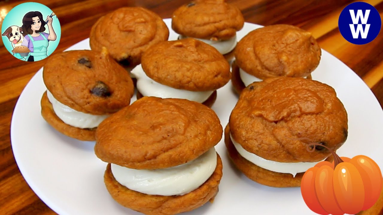 Pumpkin Chocolate Chip Whoopie Pies🎃🍫 | WW Friendly (Weight Watchers) All Points💚💙💜  Viewer Request!