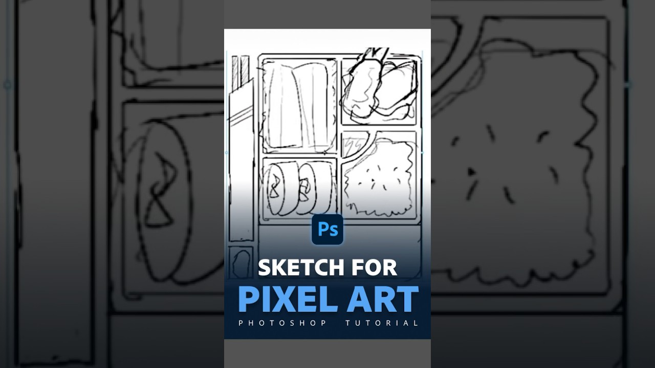 From sketch to pixel art using Photoshop