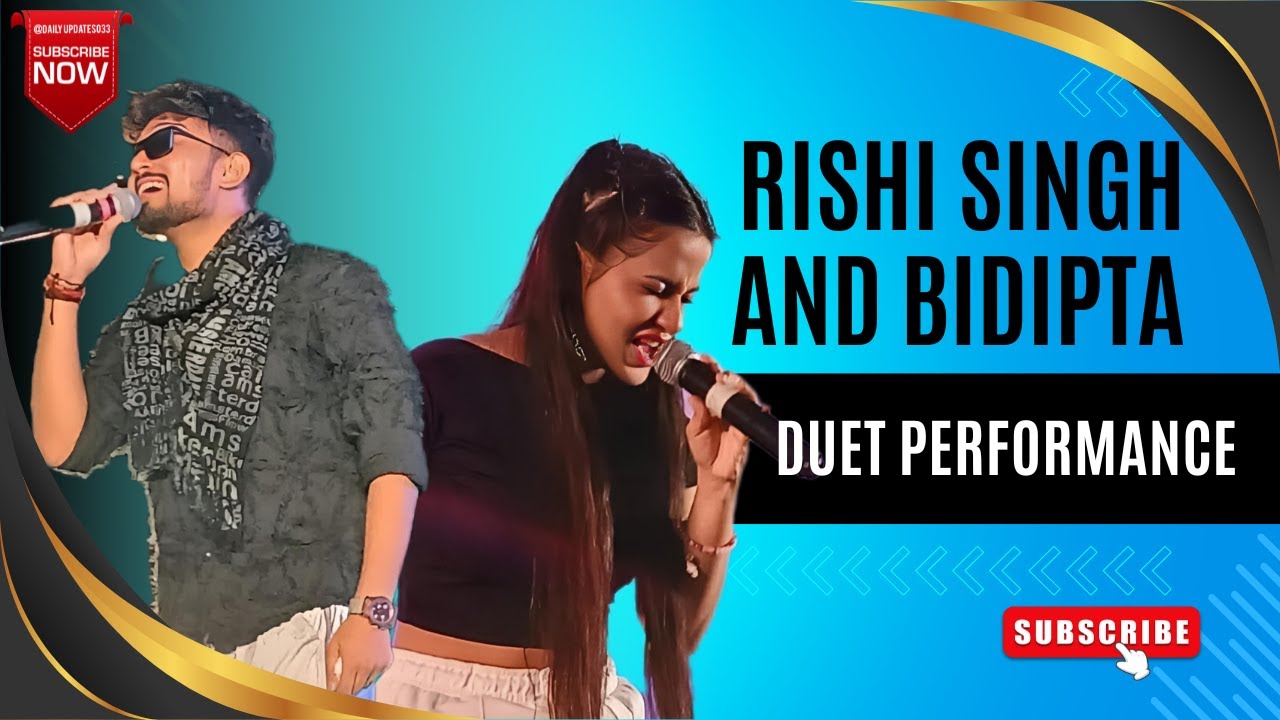 Rishi Singh and Bidipta Chakraborty's live duet performance at NTPC night event #rishisingh