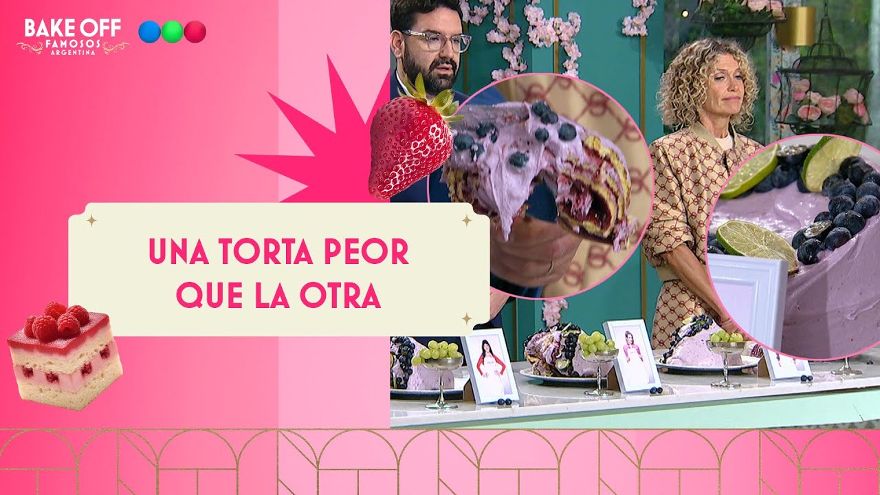 El jurado quedó decepcionado con la prueba técnica de torta vertical - Bake Off Famosos