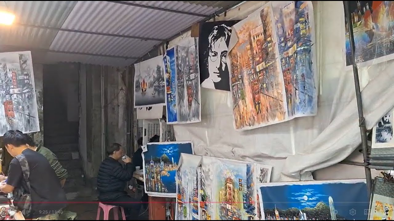 John Lennon appears at Temple Street Night Market, Yau Ma Tei, Hong Kong  廟街夜市 油麻地 香港
