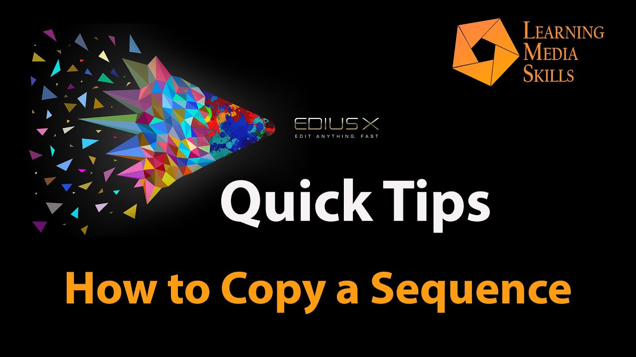 How to Copy a Sequence in Edius Pro