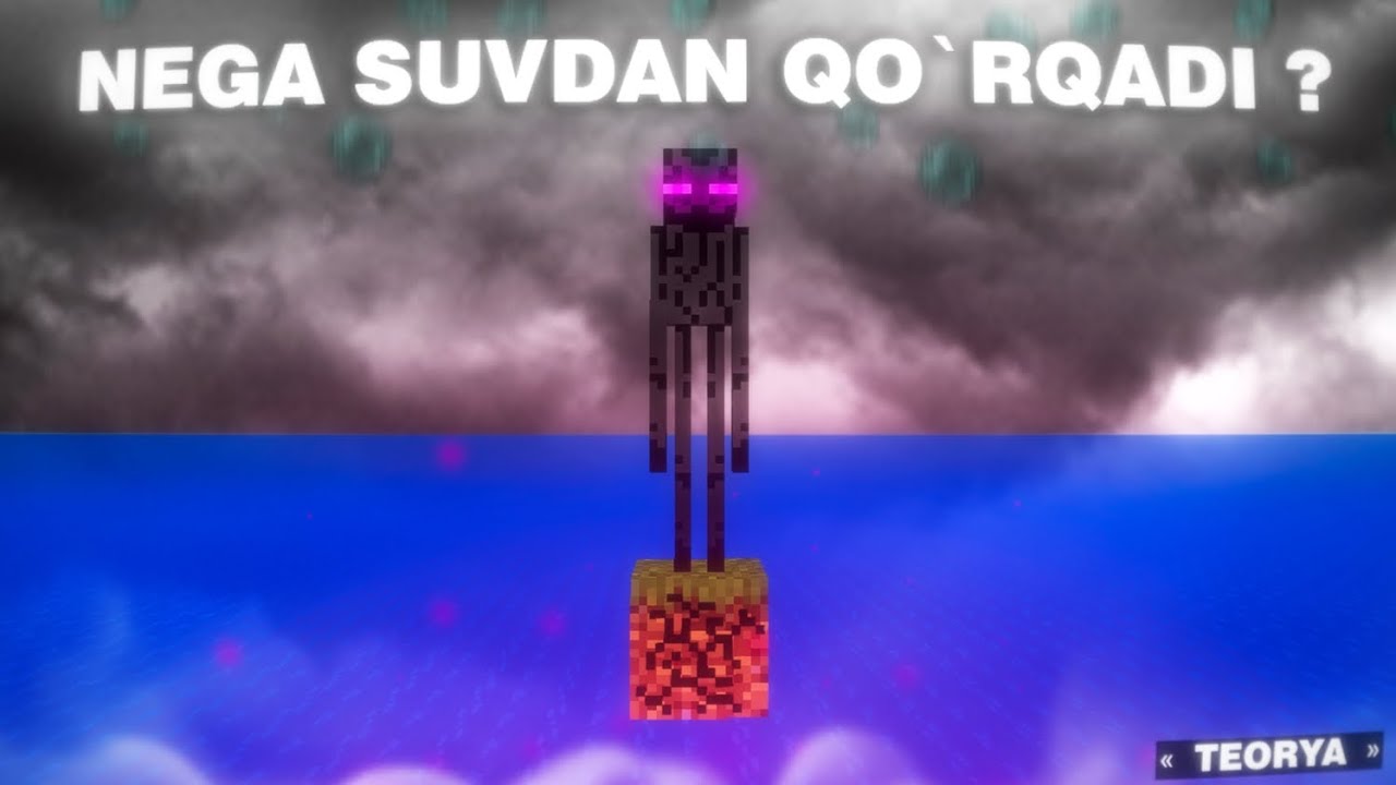 Minecraftda Endermen nega suvdan qõrqadi? | Minecraft teoria õzbek tilida