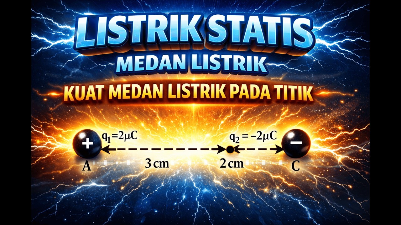 Listrik Statis : Medan Listrik di Suatu Titik Pada Dua Muatan Yang Terpisah