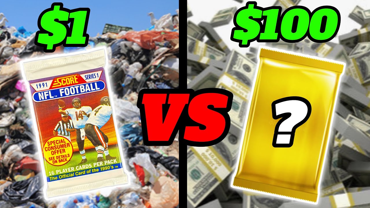 $1 vs $100 Football Card Product!