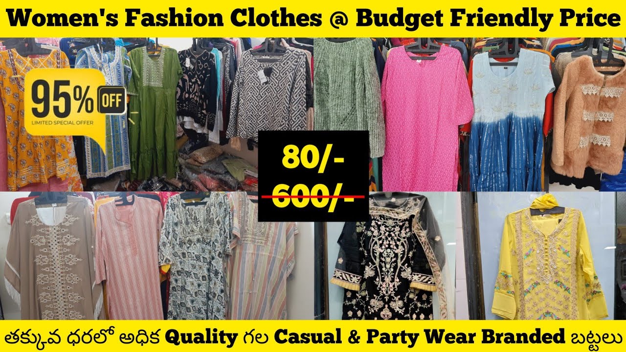 Women Fashion Clothes Budget Friendly Price, Hyderabad Cheapest Casual Party Outfits Rs 80 Shopping