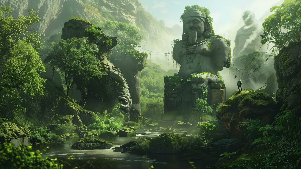 Ancient Fantasy Music🌿Valley of the Forgotten Gods - Relaxing Nature Ambience for Peace & Reflection