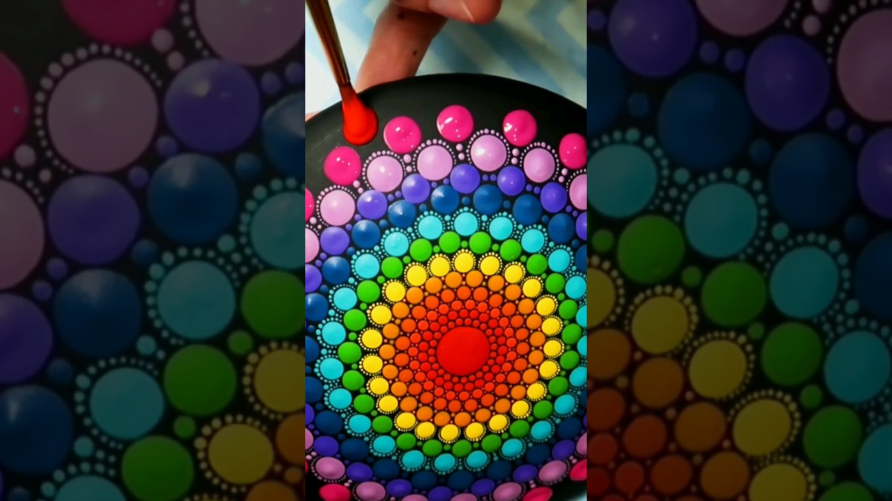 Камень мандалы сакральной геометрии #dotart #dotpainting #искусство #мандала #живопись