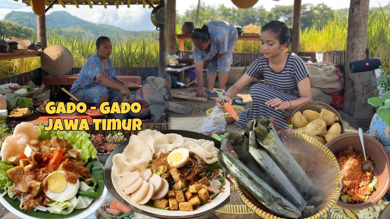 RESEP MASAK GADO - GADO ENAK ALA BANUNG || MASAK DI TENGAH SAWAH