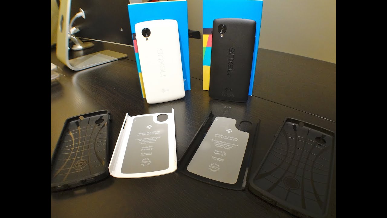 Black and White Nexus 5 Meet Spigen Slim Armor