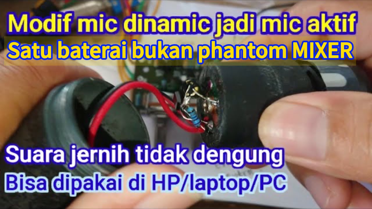 Modifikasi mic dinamic menjadi mic aktif
