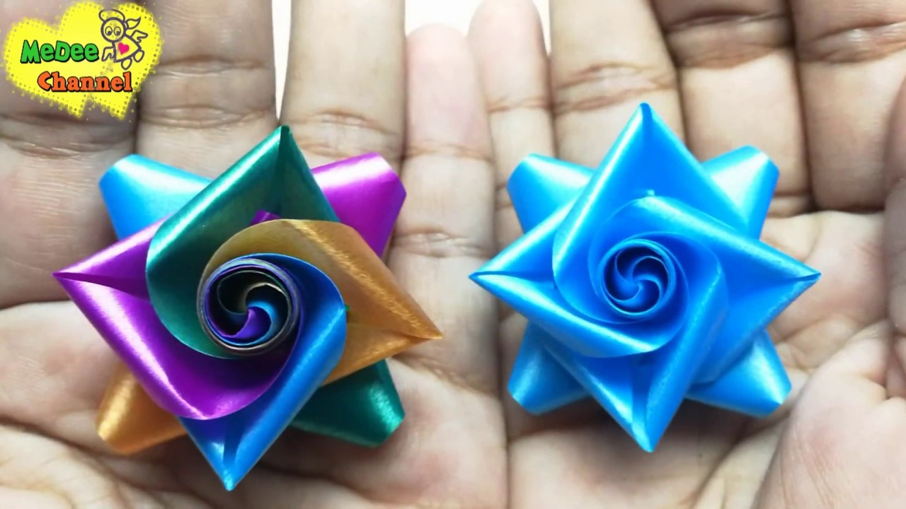วิธีพับเหรียญโปรยทาน แบบที่ 147 | Fold the ribbon | DIY RIBBON ART