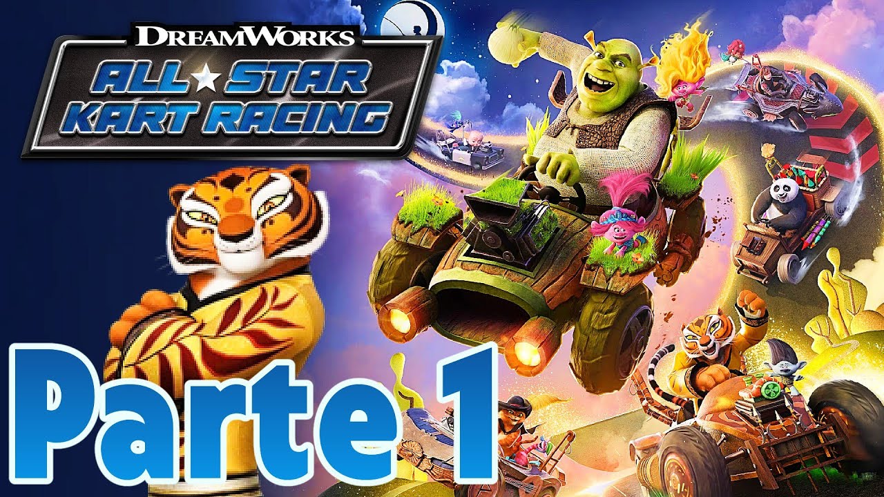 DreamWorks All Star Kart Racing - Gameplay Español - Parte 1 Copa Guerrero del Dragon
