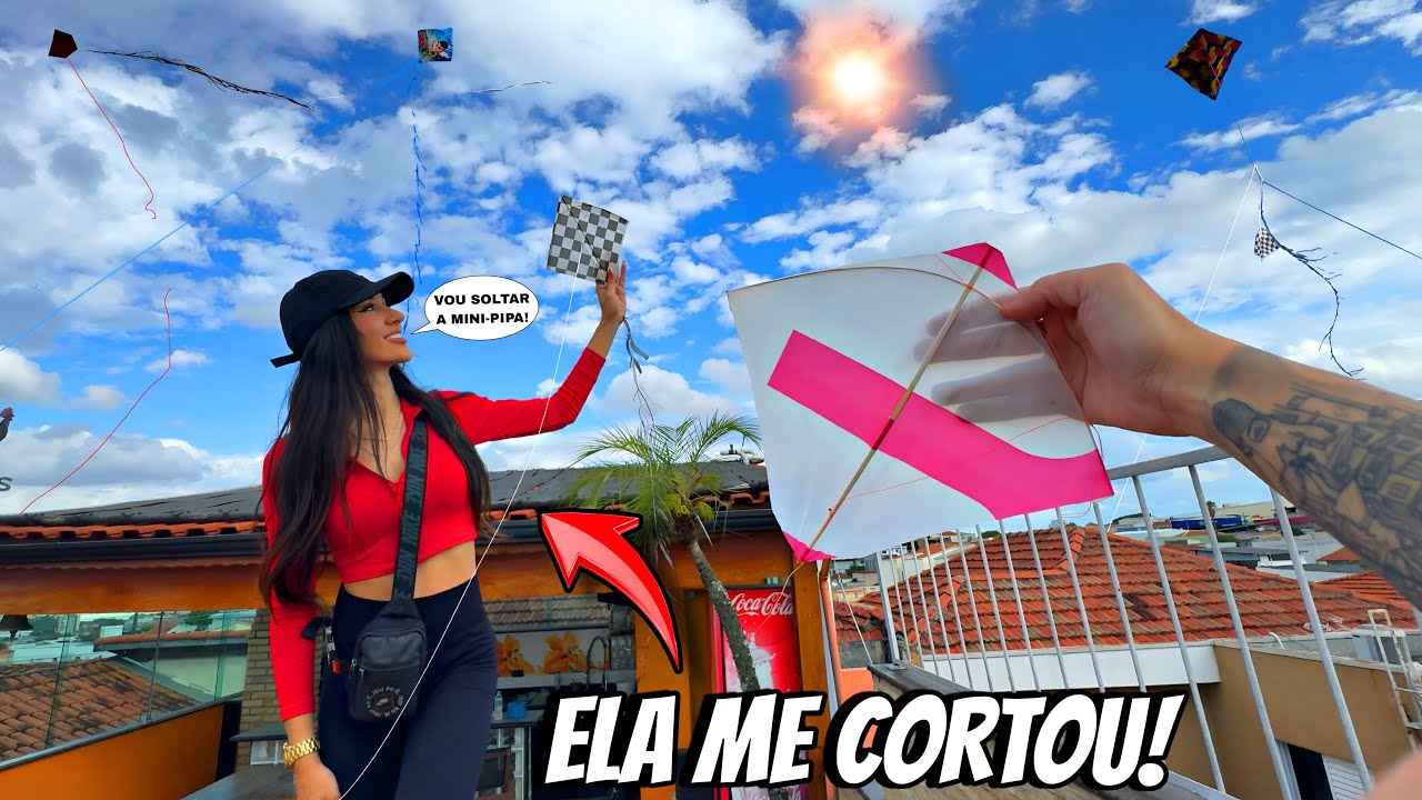 Minha Irmã Me Cortou no Combate Feminino de Pipas da Laje - Duelo de Mini Pipa, Flechinha e Baratão!