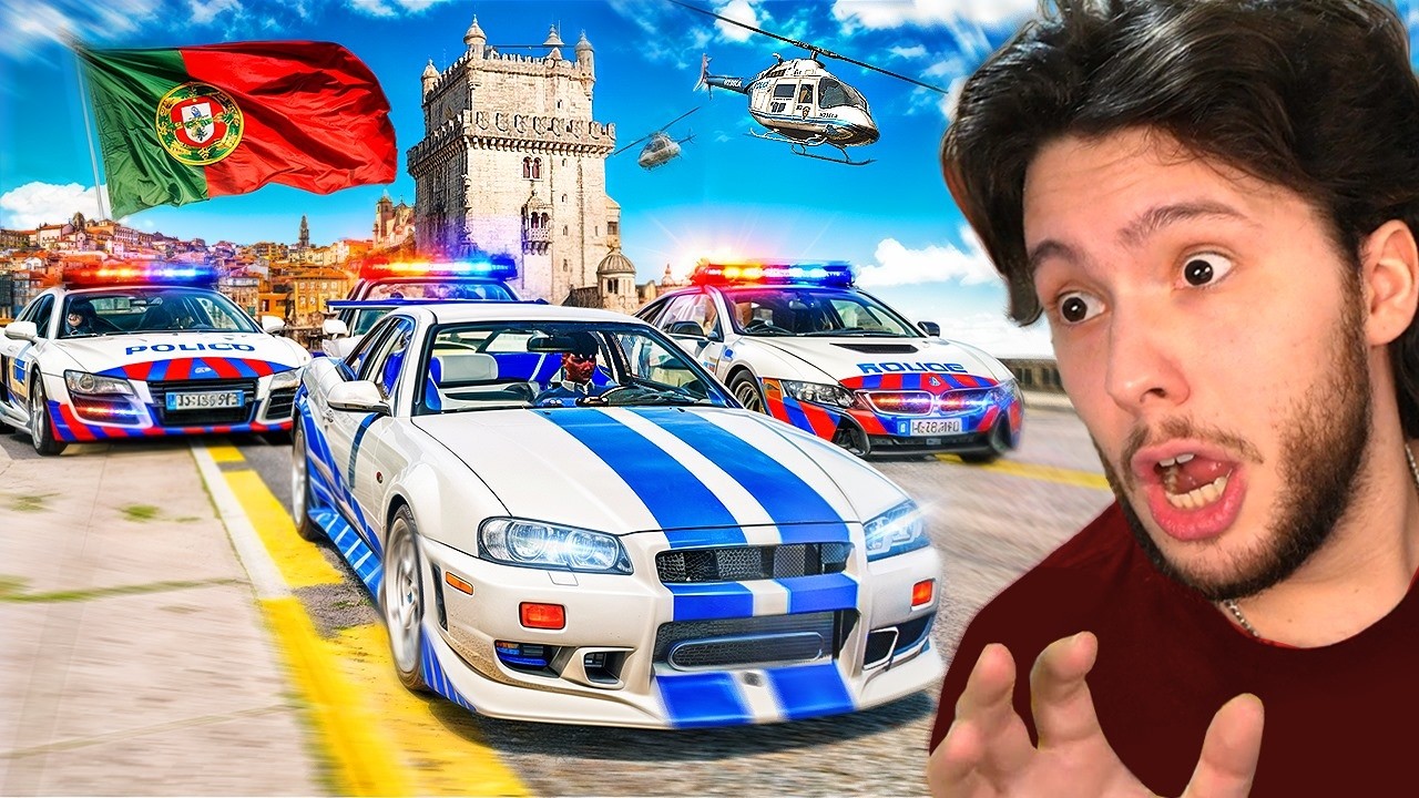 FUGI DA POL&Iacute;CIA EM PORTUGAL no GTA 5 RP!