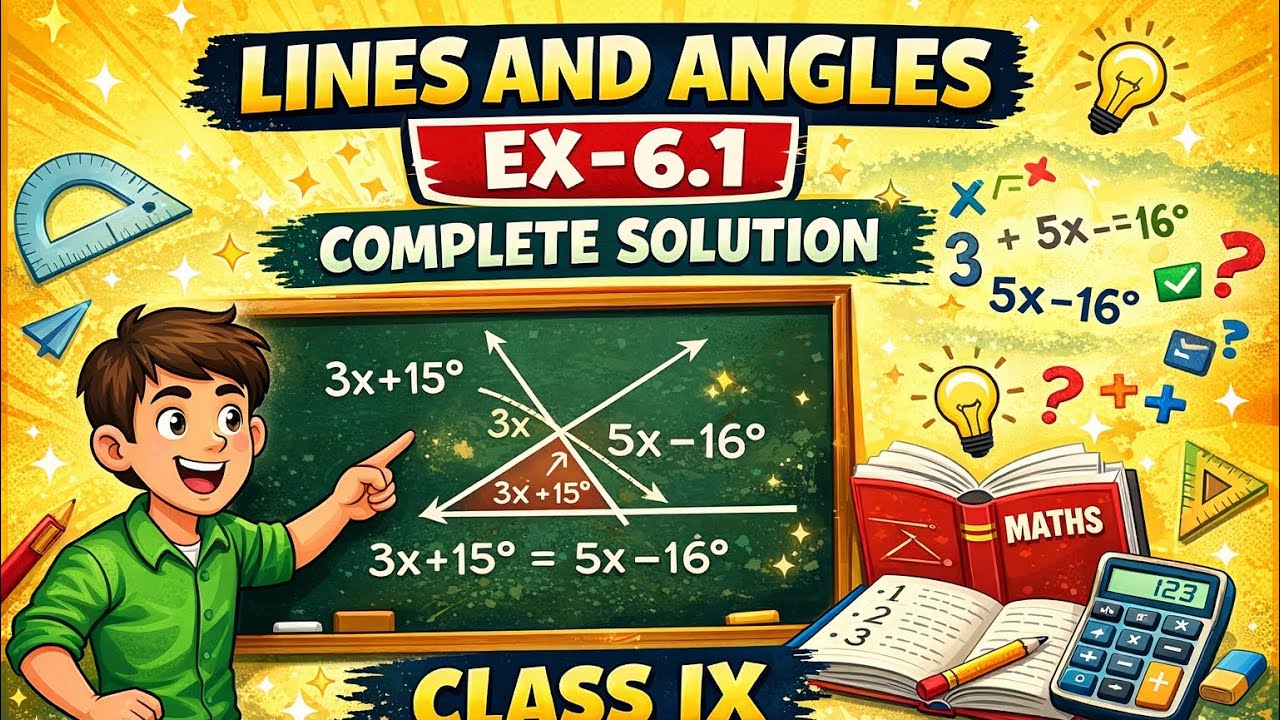 Lines and angles | Class IX | ex - 6.1 | ncert solution | Manish Panchal 