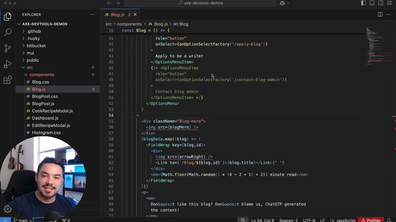 axe Devtools Linter overview