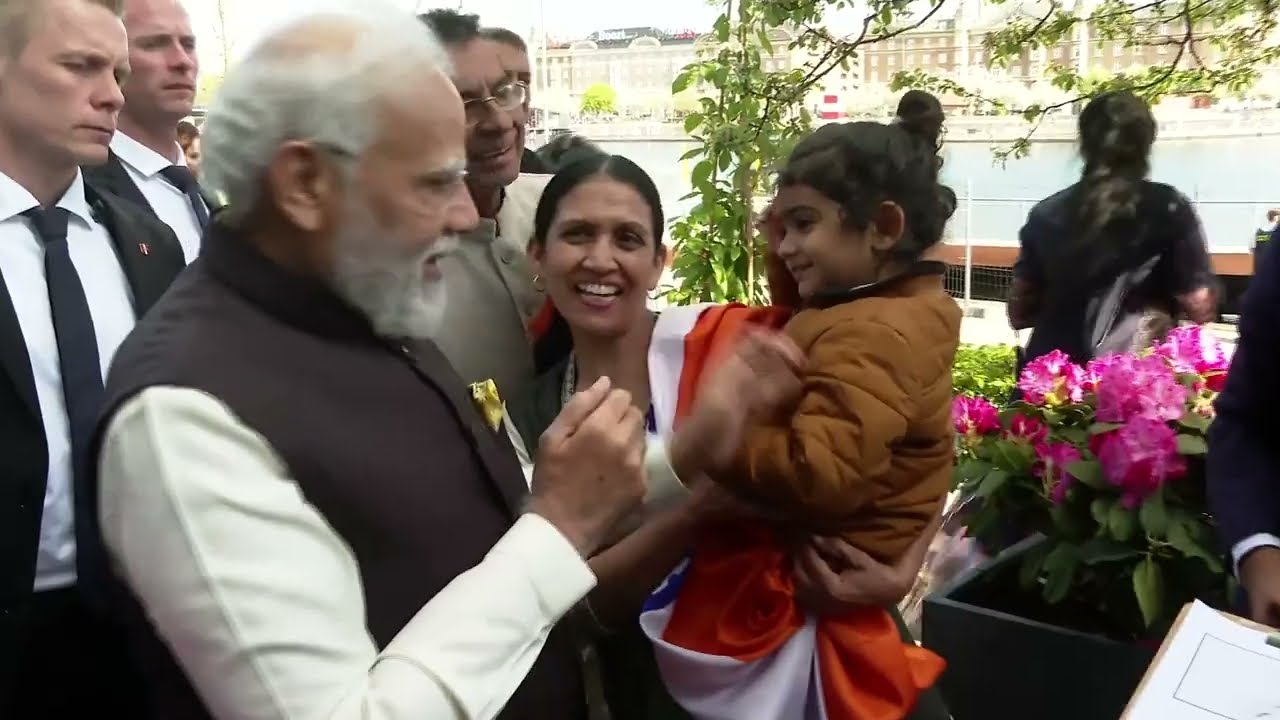 A rousing welcome for PM Modi in Copenhagen, Denmark