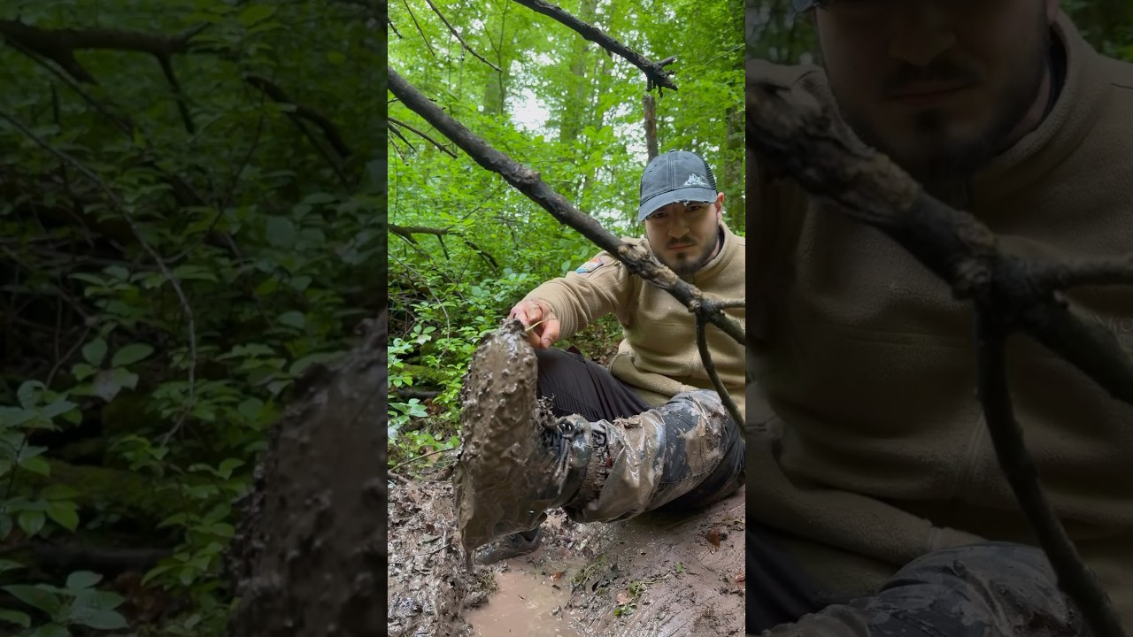 Stein kochen um nasse Klamotten zu trocknen #bushcraft #wald #natur #outdoors
